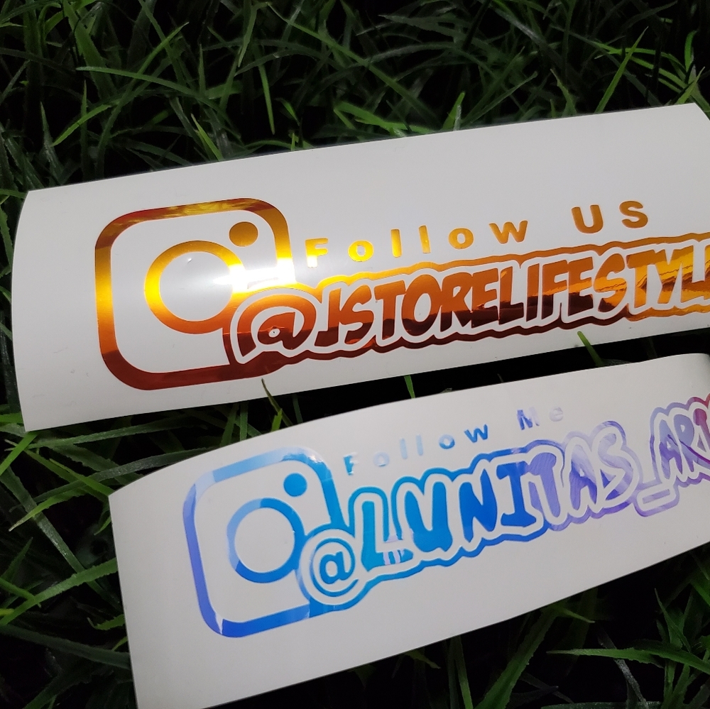2x Custom instagram Vinyl Car Decal Window Sticker